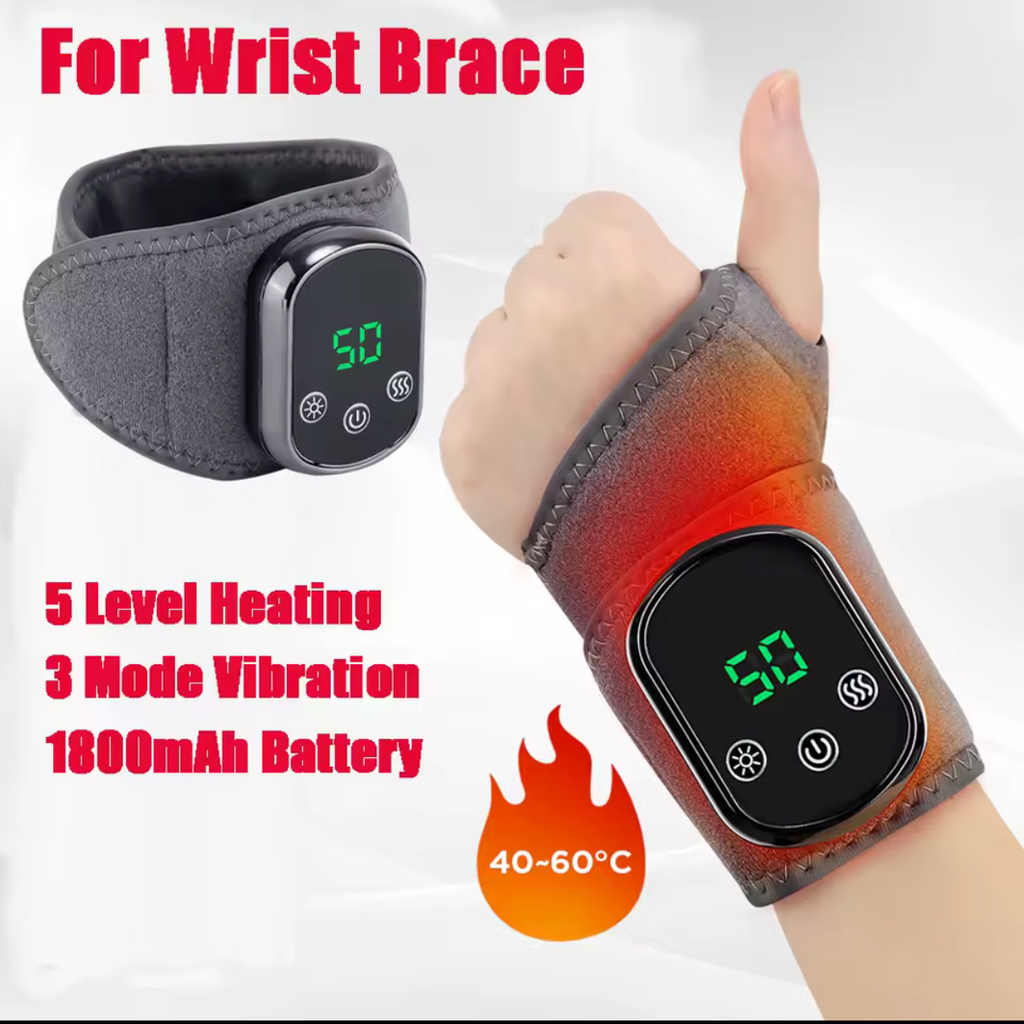 Heated therapy brace for wrist, ankle and neck