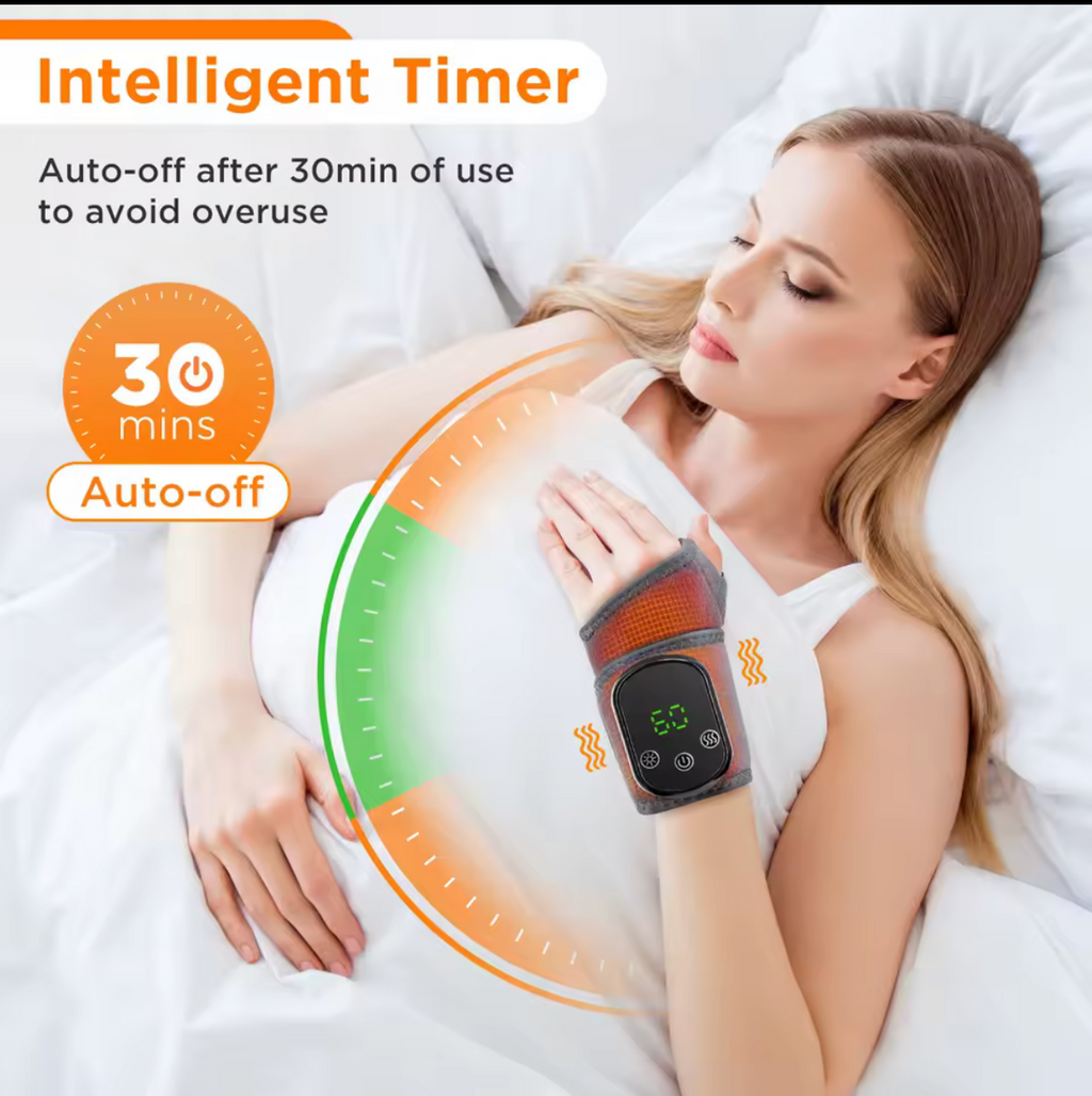 Heated therapy brace for wrist, ankle and neck