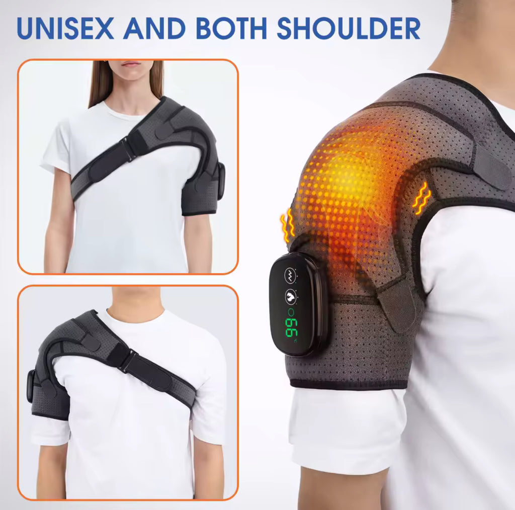 2 in 1 vibrating and Heated shoulder brace